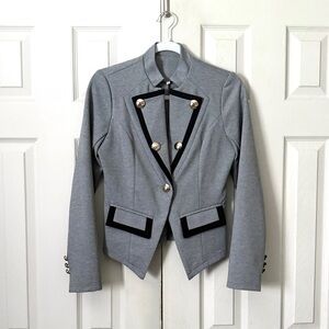 Two-Tone Asymmetrical Stretch Blazer